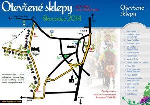 mapa - otevřené sklepy skoronice